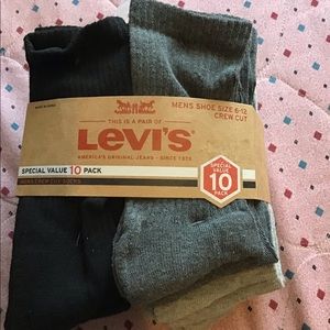Man Levi’s Crew Cut Socks 6-12 Pair Brand New Tag